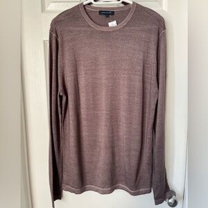 Men’s Patrick Assaraf Extra-Fine Merino Vintage Wash Crewneck | Size Large